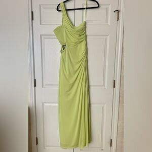 BCBGMaxAzria One Shoulder Lime Dress